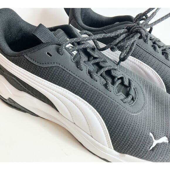 Puma Mens "Zip C”  Lightweight Running Shoes Sz 8 Black White Sneaker NWOB - Picture 3 of 7